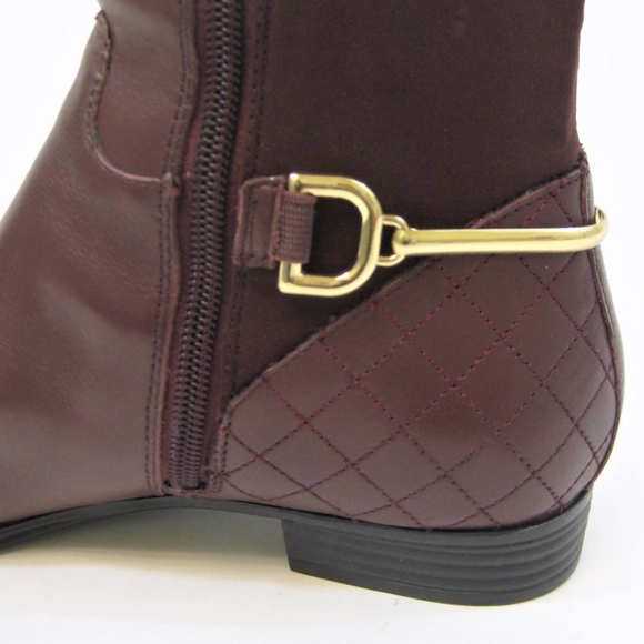 Isaac Mizrahi Over th Knee Leather & Stretch Boots - Picture 6 of 7